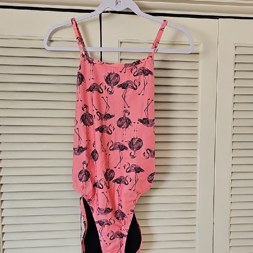 Pink Flamingo Print Swimsuit